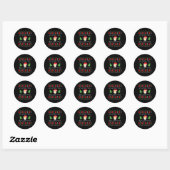 Sql Kerstman Datase Claus Ontwikkelaar Code Db Pr Ronde Sticker (Vel)