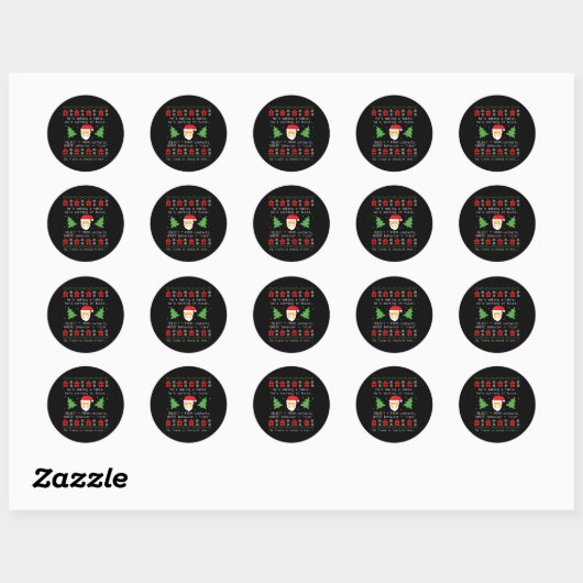 Sql Kerstman Datase Claus Ontwikkelaar Code Db Pr Ronde Sticker (Vel)