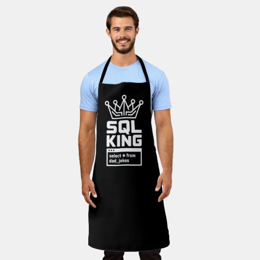 SQL Koning Database Papa Jokes BBQ Grillen Schort (Gedragen)