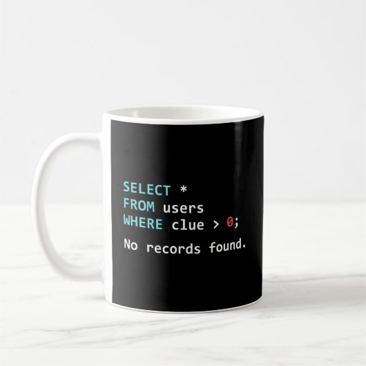 SQL Query SQL Database Admin Programmer Koffiemok (Links)