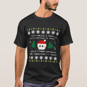 SQL Santa Claus Database Clause Developer Code DB T-shirt