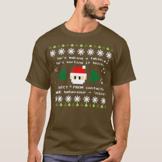 SQL Santa Claus Programmer Code Codercode T-shirt