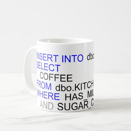 SQL Server Programmers Coffee Mok (Voorkant links)