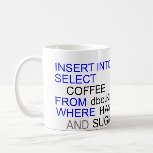 SQL Server Programmers Coffee Mok (Links)
