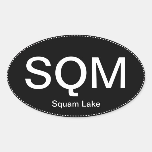 SQM Ovale Bumpersticker Sticker (Voorkant)