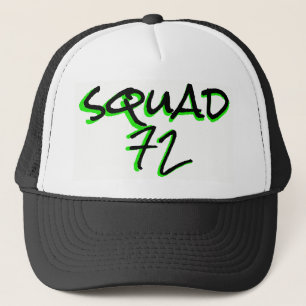 Squad72 72marketing vrachtwagenchauffeur met neong trucker pet