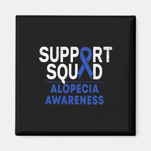 Squad Alopecia Awareness Blue als lintkrijger Magneet (Voorkant)
