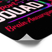 Squad Brain Aneurysm Awareness Month Support Graph Poster (Hoek)