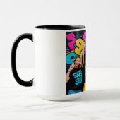 Squad Doelen 90s Retro Esthetisch Zwart Mok (Links)