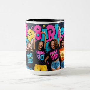 Squad Doelen 90s Retro Esthetisch Zwart Mok