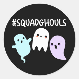 Squad Geesten Grappige Halloween Geest Punt Donker Ronde Sticker
