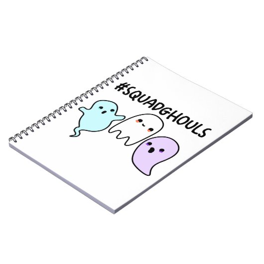 Squad Ghouls Funny Halloween Ghost Pun Notitieboek (Linkerzijde)