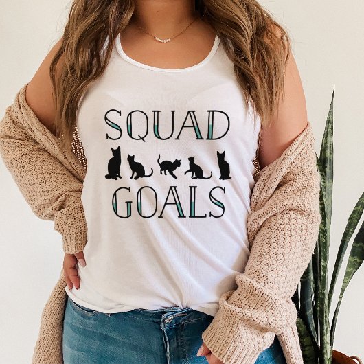 Squad Goals Funny Cat Lady Tanktop