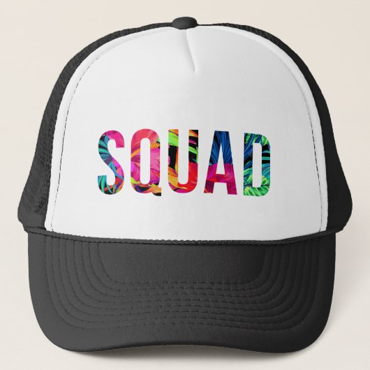 SQUAD Hawaiian Trucker Hat Pet (Voorkant)