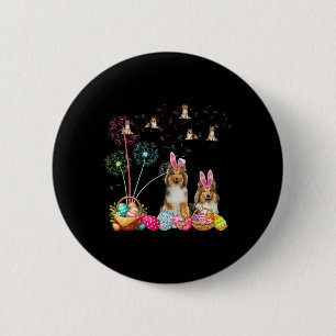 Squad Paaspaar Bunny Shelties Paardenbloemen Hunt Ronde Button 5,7 Cm