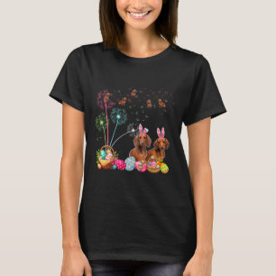 Squad Paaspaar Bunny Teckels Paardenbloemen Hu T-shirt