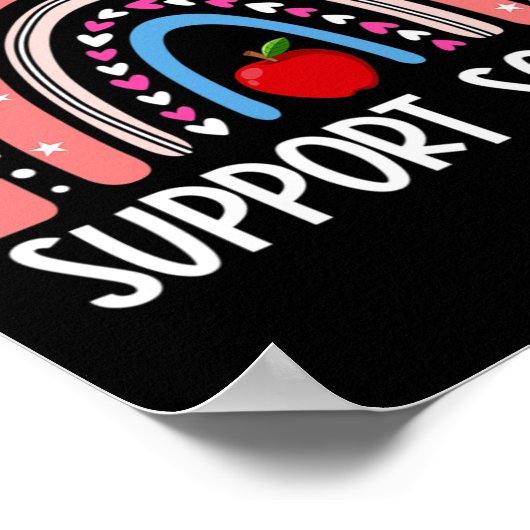 Squad Rainbow Terug naar school Support Teacher Te Poster (Hoek)