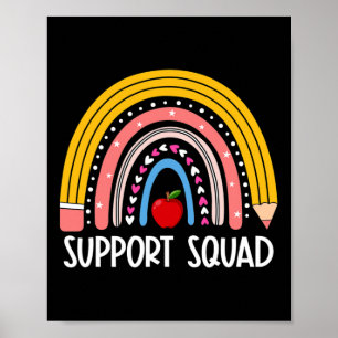 Squad Rainbow Terug naar school Support Teacher Te Poster