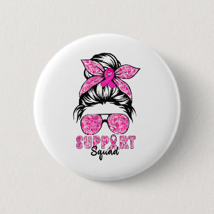 Squad Team Borstkanker Bewustzijn Krijger Wanordel Ronde Button 5,7 Cm