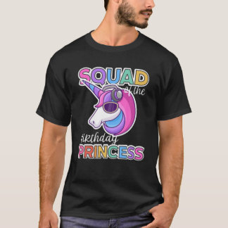 Squad van de Birthday Unicorn Princess Girl T-shirt