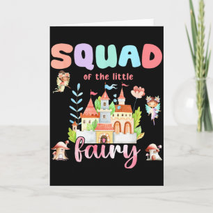 Squad Van Het Kleine Fee 1e Verjaardag Meisje Spro Kaart