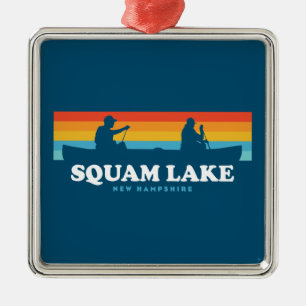 Squam Lake New Hampshire Canoe Metalen Ornament