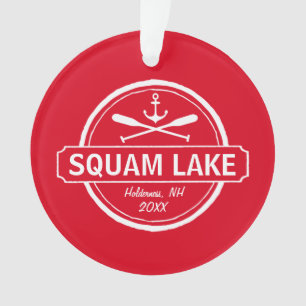Squam Lake NH gepersonaliseerde stad, naam en anke Ornament