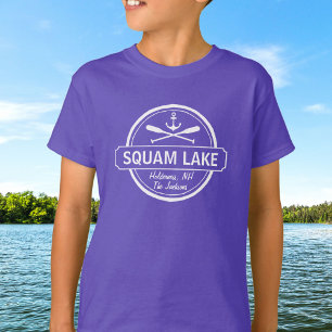 Squam Lake NH gepersonaliseerde stad, naam en anke T-shirt