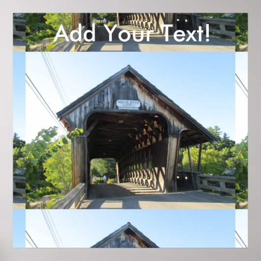 Squam River Covered Bridge Poster (Voorkant)