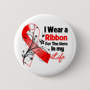 Squamous Cell Carcinoma Ribbon Hero in Mijn leven Ronde Button 5,7 Cm