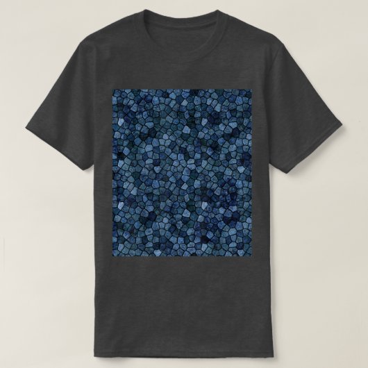 Squamous Scaly Pattern in Midnight Blue T-shirt (Design voorkant)