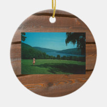 Squantz Pond Panorama Ornament
