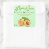 Square Abrikoos Jam Food Canning Label (Tas)