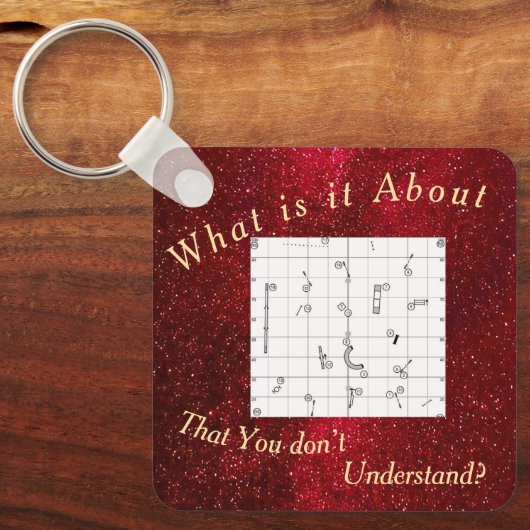 Square Agility Course Themed Keychain (Voorkant)