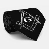 Square and Compass Necktie Stropdas (Opgerold)