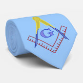 Square and Compass Necktie Stropdas (Opgerold)