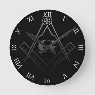 Square and Compass with inset G (Ombre) Ronde Klok