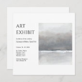 Square Art Exhibition Invitation Sjabloon Kaart (Voorkant / Achterkant)