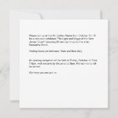 Square Art Exhibition Invitation Sjabloon Kaart (Achterkant)