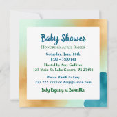 Square Baby en het Black Lab Dog Baby shower Kaart (Achterkant)