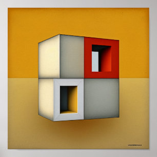 Square Bauhaus Poster