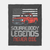 Square Body Legends Nooit die Truck Fleece Deken (Voorkant)