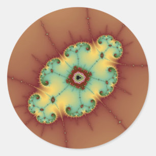 Square Brain - Fractal Ronde Sticker