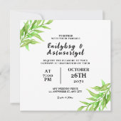 Square bruiloft-sjabloon kaart (Voorkant)