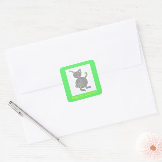Square Bunny Easter Stickers (Enveloppe)