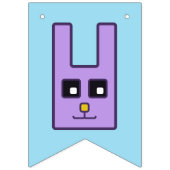 Square Bunny Happy Easter Bunting Banner (Eerste vlag)