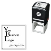 Square Business Logo-Afbeelding Zelfinktende Stempel (In situ)