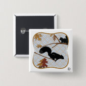 Square Business Vierkante Button 5,1 Cm (Voorkant /achterkant)