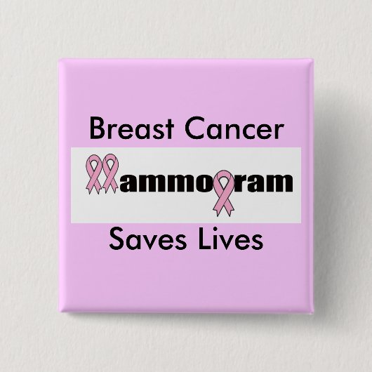 Square Button - Borstkanker Mammogram (Voorkant)