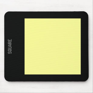 Square - Chalk Yellow en Black Muismat